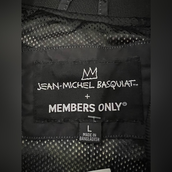 NWT Jean Michael Basquiat Members Only Bomber Jacket Black - Size L - Picture 3 of 5